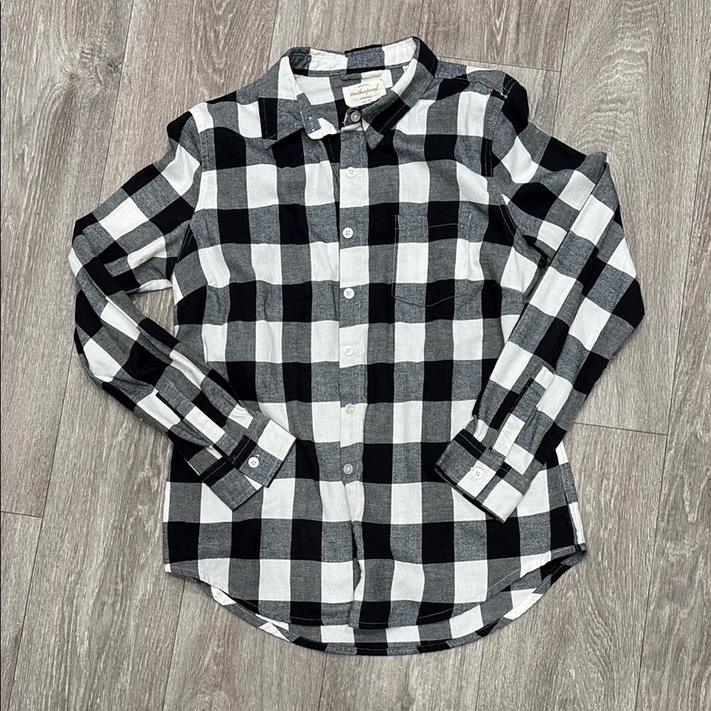 Classic Black and White Checkered Flannel